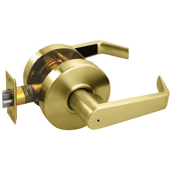 Arrow Grade 2 Privacy Cylindrical Lock, Sierra Lever, Non-Keyed, Satin Brass Finish, Non-handed RL02-SR-04